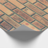 レンガ壁の石の壁レンガ壁 ラッピングペーパー (角)