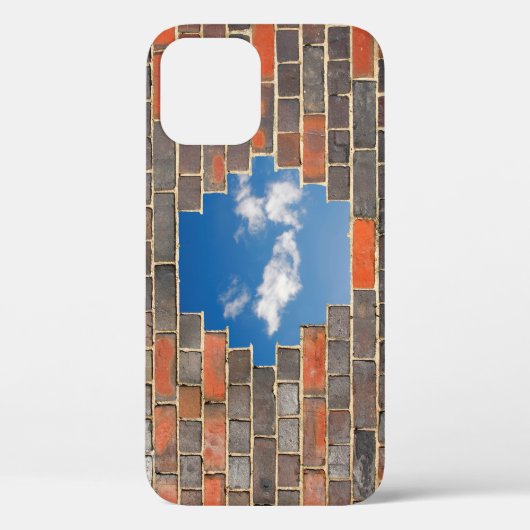 レンガ壁の穴を通る空Case-Mate iPhon Case-Mate iPhoneケース (裏面)