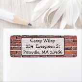 レンガ壁の背景住所 シール (インサイチュ)