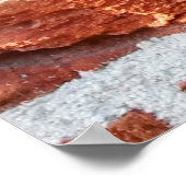 レンガ壁の背景建物 ポスター (角)