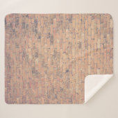 レンガ壁の茶色の写真 シェルパブランケット (正面(横))