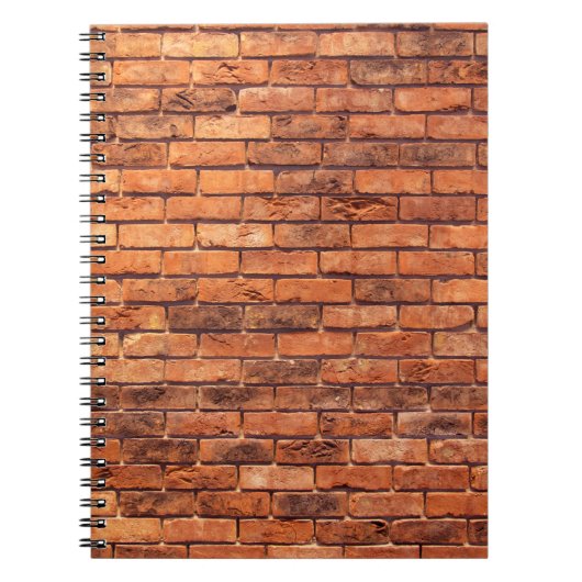 レンガ壁の赤い構造の組積造 ノートブック (正面)