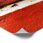 レンガ壁の赤レンガの壁 ポスター (角)