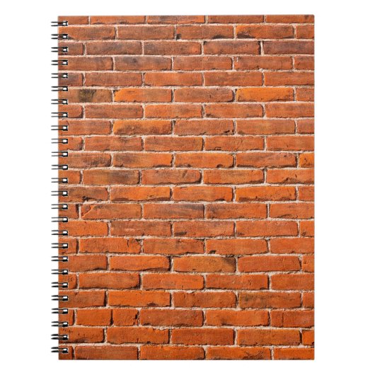 レンガ壁の赤レンガ壁 ノートブック (正面)