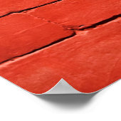 レンガ壁の赤レンガ ポスター (角)