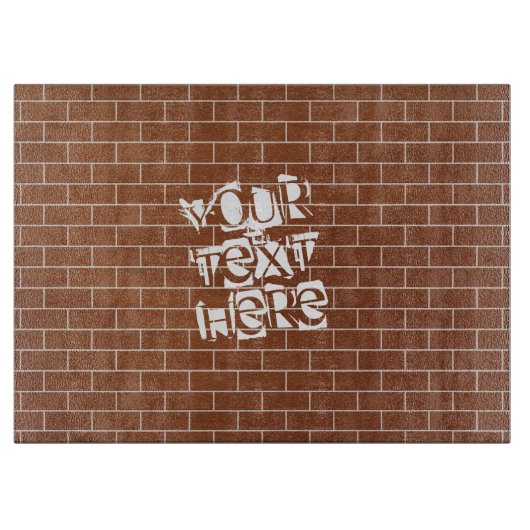 レンガ壁カスタム文字切断板 カッティングボード (正面)