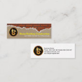 レンガ壁クリエイティブセメント工事請負業者 スキニー名刺 (正面/裏面)