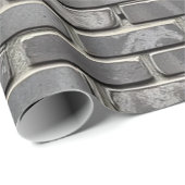 レンガ壁グレーセメントカラー ラッピングペーパー (ロールコーナー)