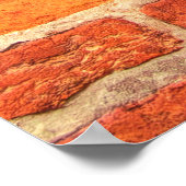 レンガ壁テクスチャレンガ壁 ポスター (角)