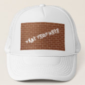 レンガ壁トラック車カスタム帽文字 キャップ (正面)