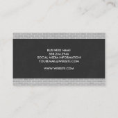 レンガ壁トリム | 黒のテクスチャ 名刺 (裏面)