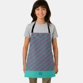 レンガ壁ピンク色のネイビーパタミニマルーン エプロン (インサイチュ)