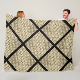 レンガ壁ベージュの素朴なデザインのプリント フリースブランケット