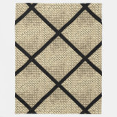 レンガ壁ベージュの素朴なデザインのプリント フリースブランケット (正面)