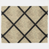 レンガ壁ベージュの素朴なデザインのプリント フリースブランケット (正面(横))