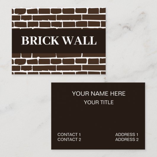 レンガ壁レンガ 名刺 (正面/裏面)