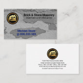 レンガ壁剥離石膏ビルダー 名刺 (正面/裏面)