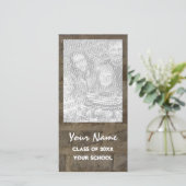 レンガ壁卒業発表フォトカード 案内状 (スタンド正面)