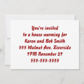 レンガ壁招待状 招待状 (裏面)