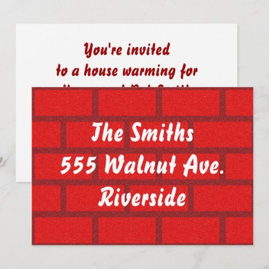 レンガ壁招待状 招待状 (正面/裏面)