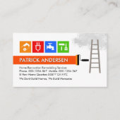 レンガ壁木層絵を描（ばちゃばちゃ）跳ねる 名刺 (裏面)