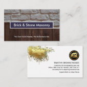 レンガ壁用木材パネルビルダ 名刺 (正面/裏面)