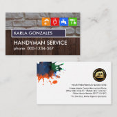 レンガ壁用木材パネルビルダ 名刺 (正面/裏面)