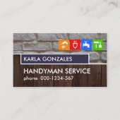 レンガ壁用木材パネルビルダ 名刺 (正面)