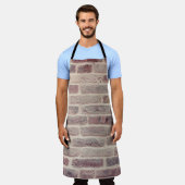 レンガ壁石構造 エプロン (着用した状態)