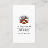 レンガ壁組積造り上の茶色のフレーム 名刺 (裏面)