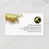 レンガ壁絵を描(ばちゃばちゃ)跳ねる積み 名刺 (裏面)