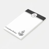 レンガ壁航海のいかりモノグラム ポストイット (アングル)