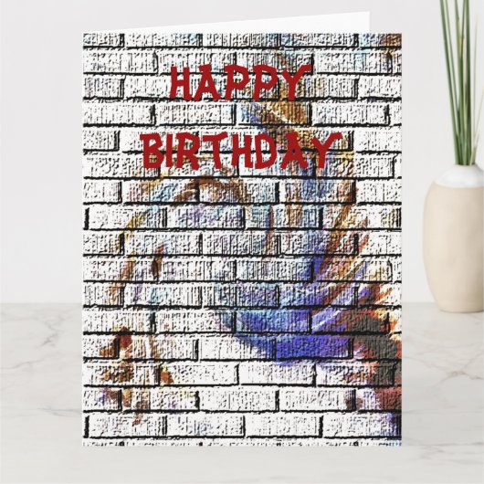 レンガ壁 カード (正面)