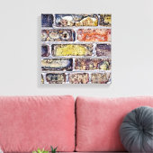 レンガ壁 キャンバスプリント (インサイチュ (リビング))