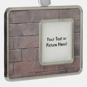 レンガ壁 シルバープレートフレームオーナメント (右)