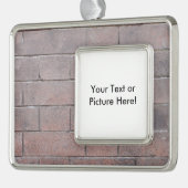 レンガ壁 シルバープレートフレームオーナメント (左)