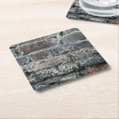 レンガ壁 スクエアペーパーコースター (アングル)