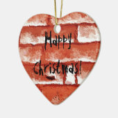 レンガ壁 セラミックオーナメント (左)