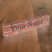 レンガ壁 デスクネームプレート (側面)