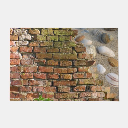 レンガ壁 ドアマット (正面)