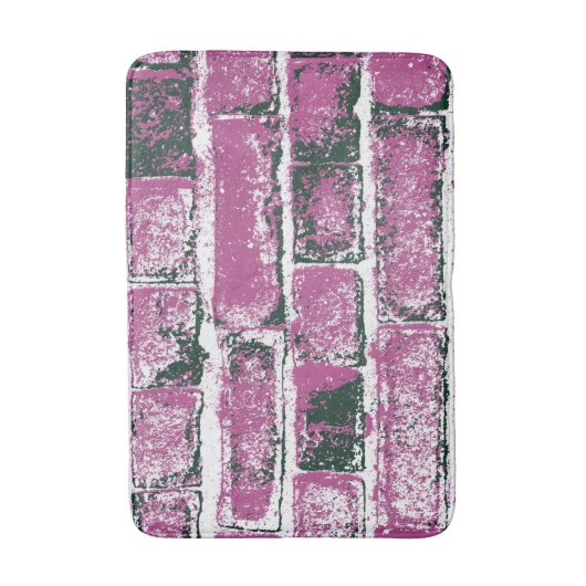 レンガ壁 バスマット (正面縦)