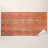 レンガ壁 ビーチタオル (正面)
