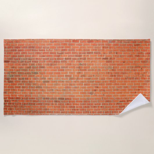 レンガ壁 ビーチタオル (正面)
