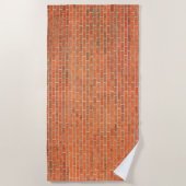 レンガ壁 ビーチタオル (正面)