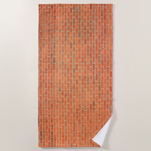 レンガ壁 ビーチタオル (正面)