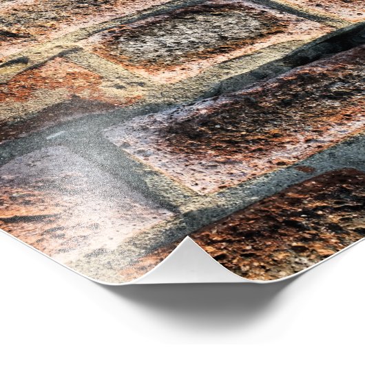 レンガ壁 フォトプリント            (角)