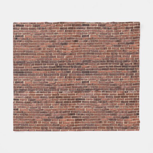 レンガ壁 フリースブランケット (正面(横))