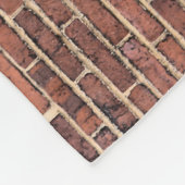 レンガ壁 フリースブランケット (角)