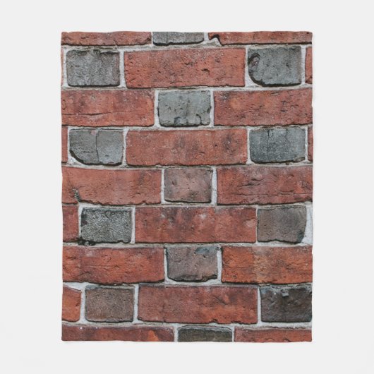 レンガ壁 フリースブランケット (正面)