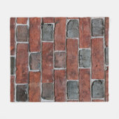 レンガ壁 フリースブランケット (正面(横))